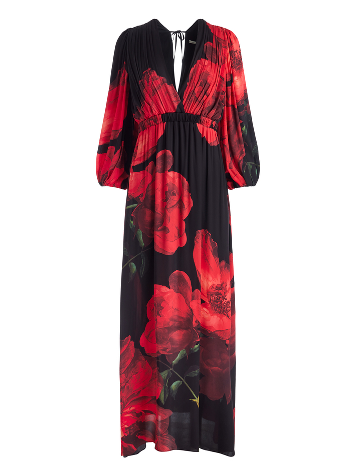 CLARISSA MAXI DRESS - PEONY PETALS BRIGHT RUBY image 5 - Alice And Olivia