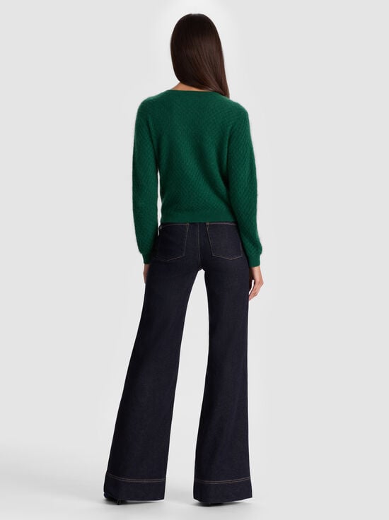 GREEN MYSTIQUE-CAROLEE CASHMERE PULLOVER