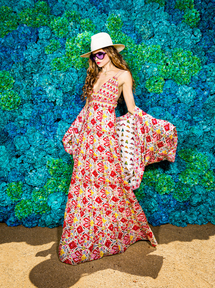 TRACY REVERSIBLE COCOON KIMONO - VINTAGE MARKET LG image 9 - Alice And Olivia