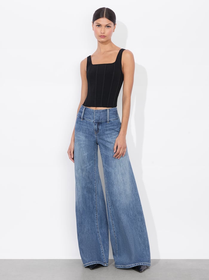 SARIAH CORSET TANK - BLACK image 1 - Alice And Olivia