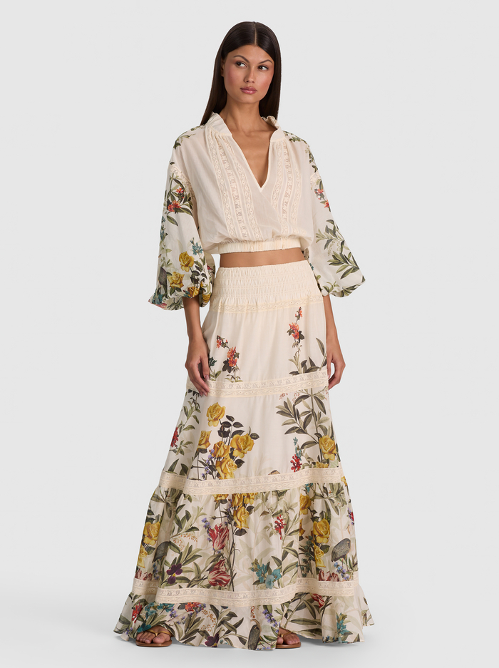 STEVIE MAXI SKIRT - DESERT SPRIGS VANILLA image 1 - ALICE + OLIVIA