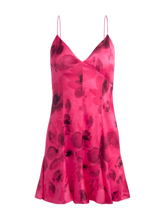 FLORAL FLING RASPBERRY-JULIETTA MINI SLIP DRESS