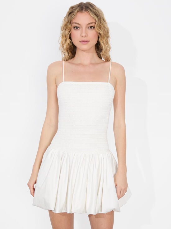 OFF WHITE-ARDEN DROP WAIST MINI DRESS