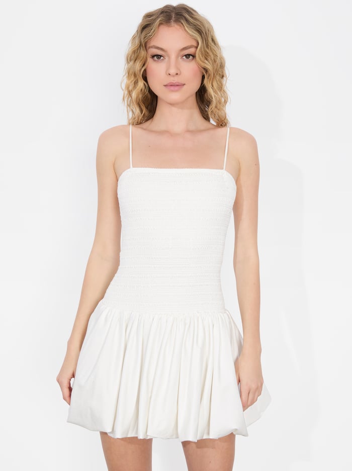 ARDEN DROP WAIST MINI DRESS - OFF WHITE image 4 - Alice And Olivia