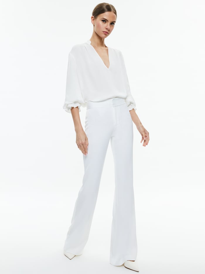 ONICA COLLARED BLOUSE - OFF WHITE image 4 - Alice And Olivia