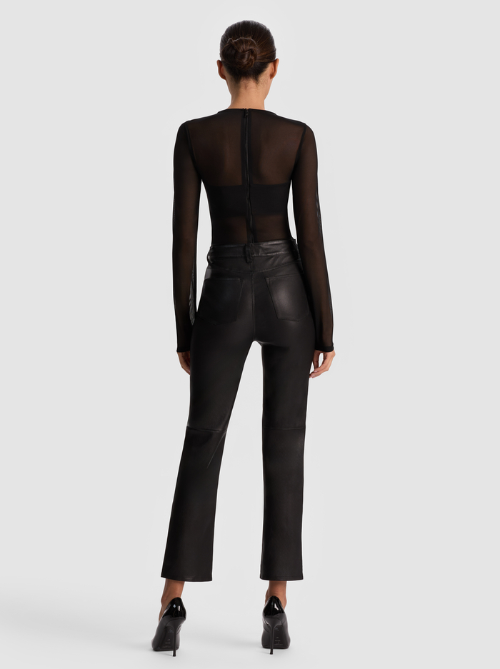 BANDEAU LONG SLEEVE BODYSUIT - BLACK image 2 - ALICE + OLIVIA