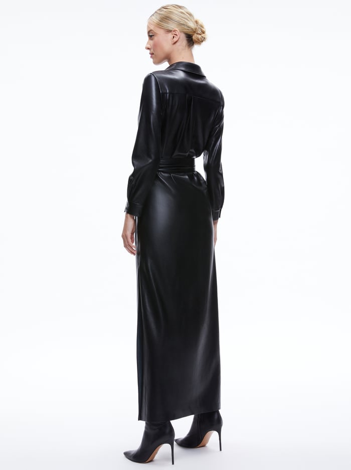 CHASSIDY VEGAN DRESS - BLACK image 1 - Alice And Olivia