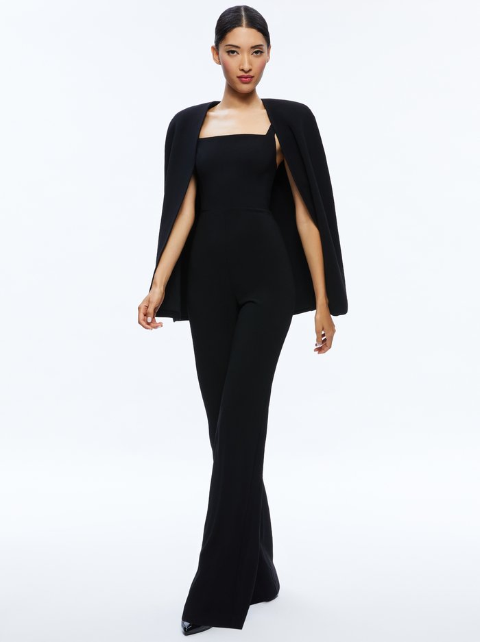 NOVA CAPE JUMPSUIT - BLACK image 3 - Alice And Olivia