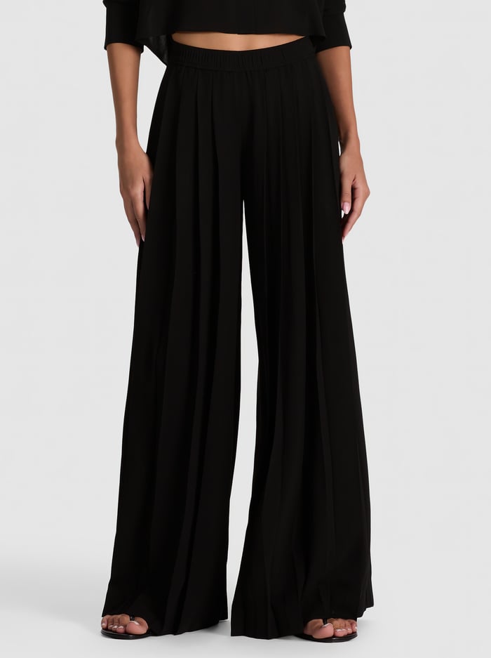 JENNA PLEATED PANT - BLACK - ALICE + OLIVIA