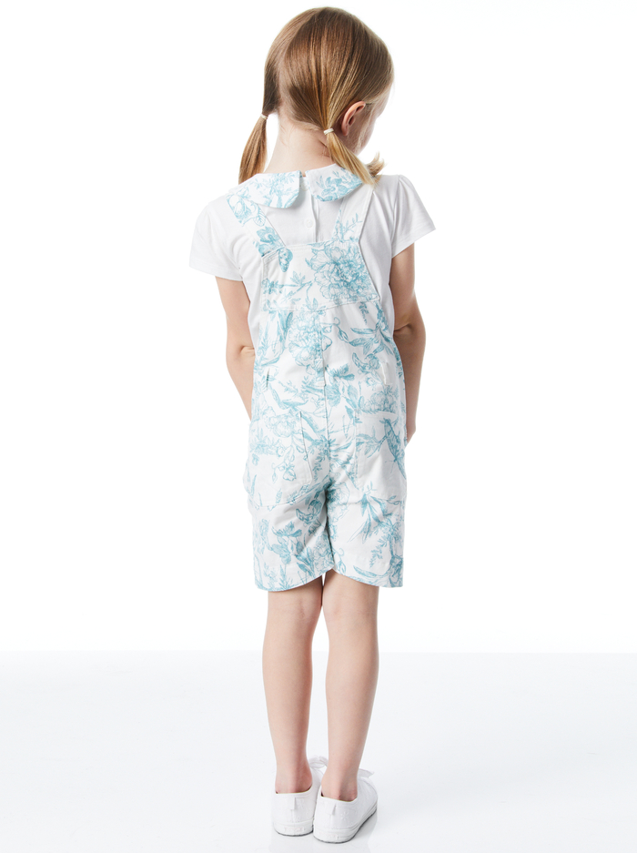 A+O x DOTTY DUNGAREES OVERALL SHORTS - ANTIQUE BUTTERFLY OFF WHITE image 1 - Alice And Olivia