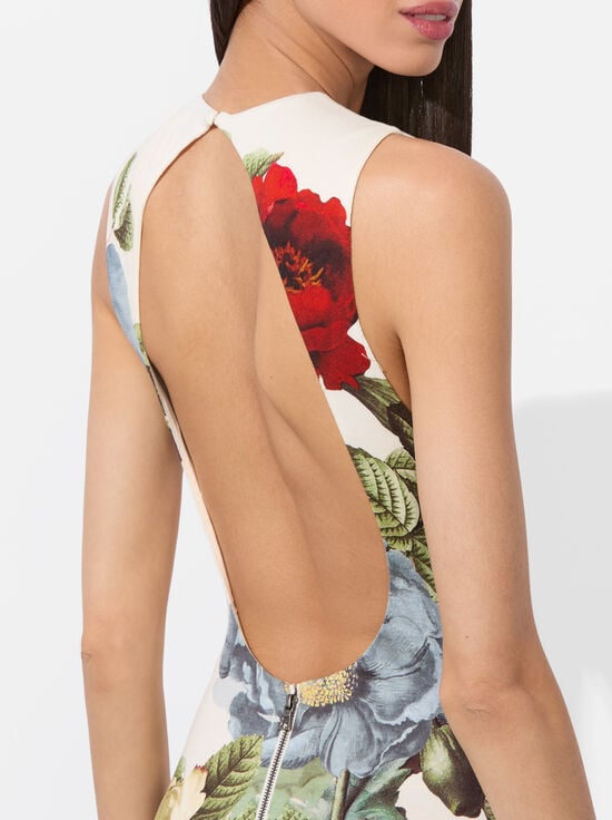 PROVENCE FLORAL LG-DELORA OPEN BACK MAXI DRESS