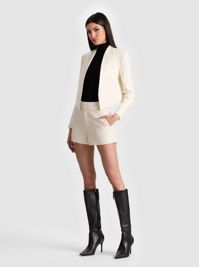 NEW HARVEY LEATHER JACKET - WHITE image 4 - Alice And Olivia