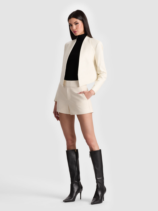 WHITE-NEW HARVEY LEATHER JACKET