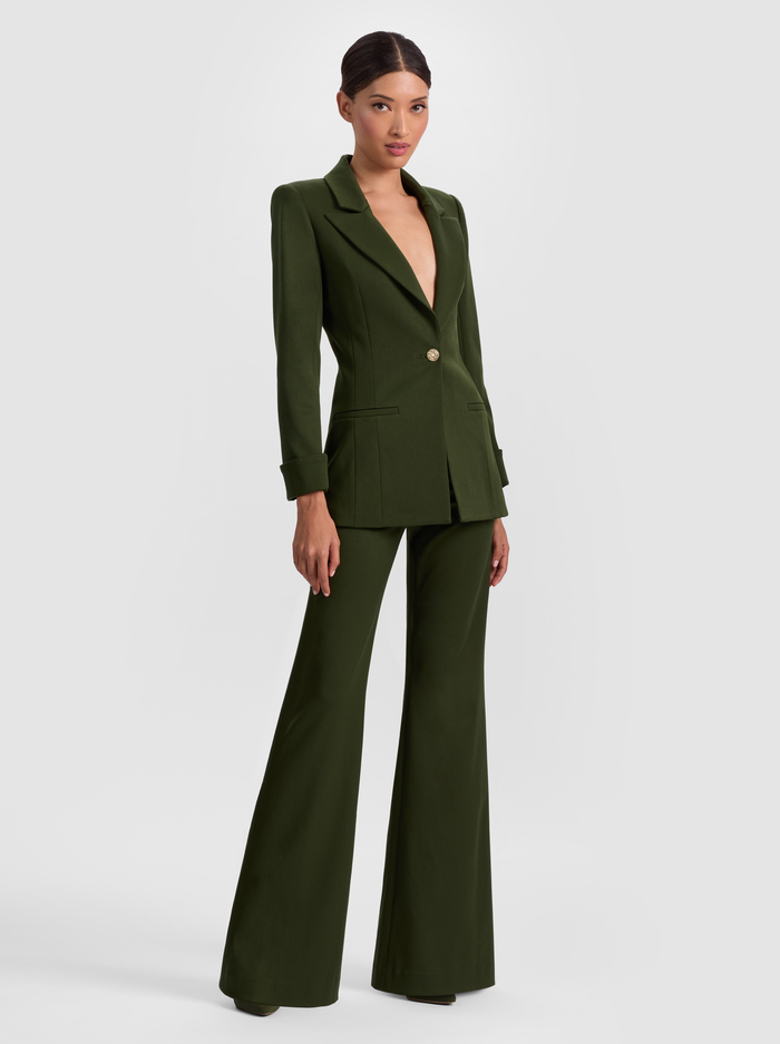 BURNS FITTED BLAZER - DARK OLIVE image 4 - Alice And Olivia