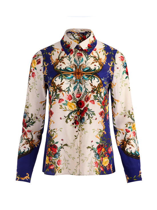GILDED ROSE-WILLA SILK BLOUSE