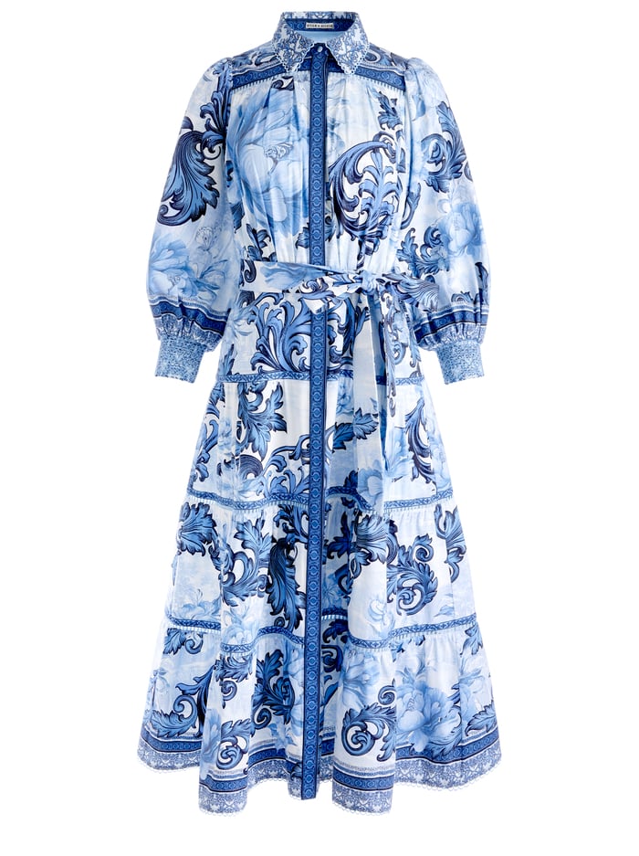 GENEVA MIDI DRESS - SCROLL SYMPHONY image 6 - Alice And Olivia