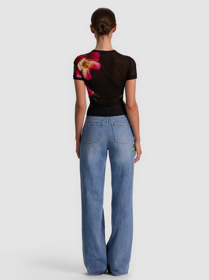 TESS TEE - EMPRESS BLOOM BLACK image 2 - ALICE + OLIVIA