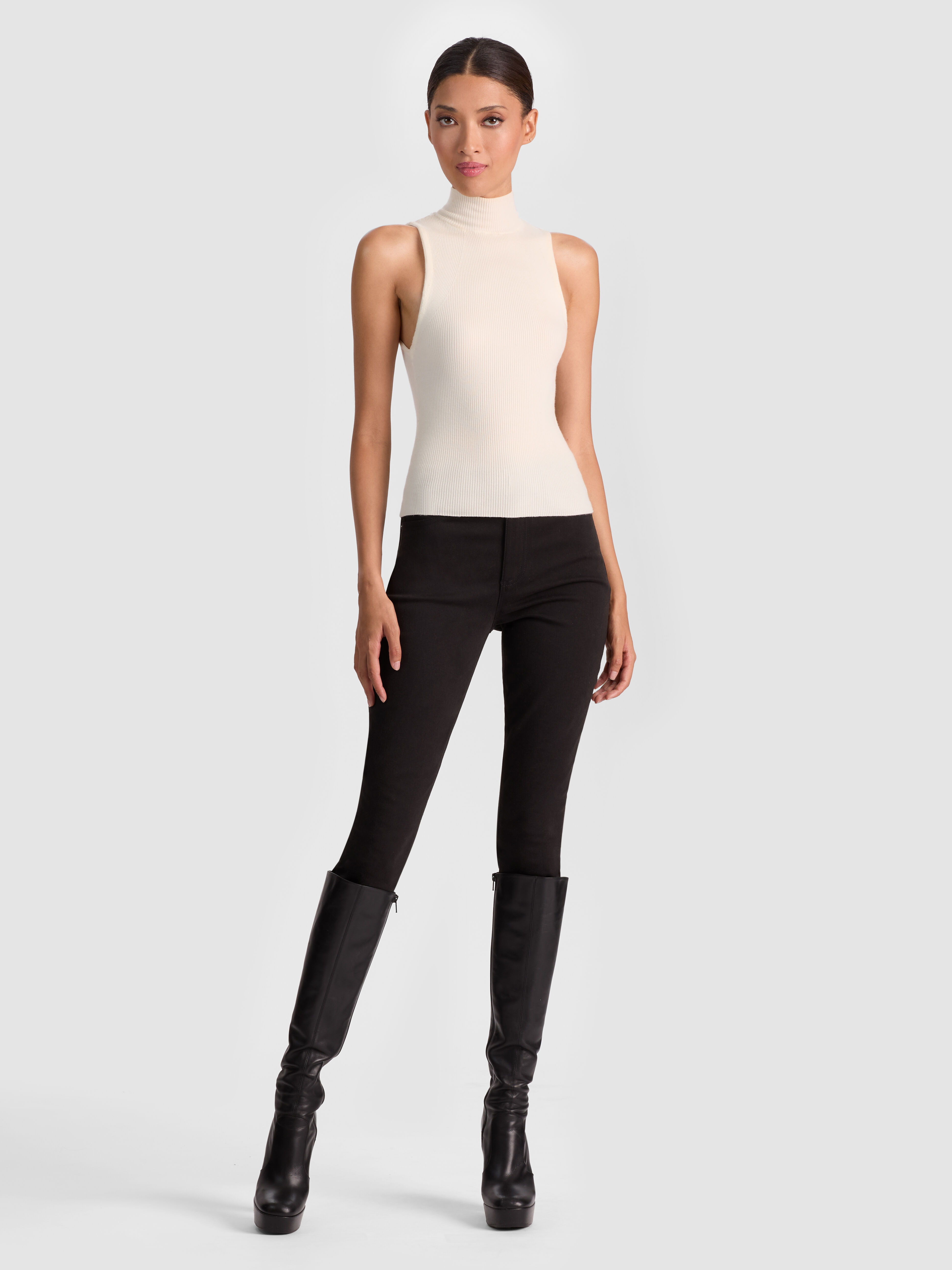 Cody Embellished Leather Jacket In Black/silver | Alice + Olivia