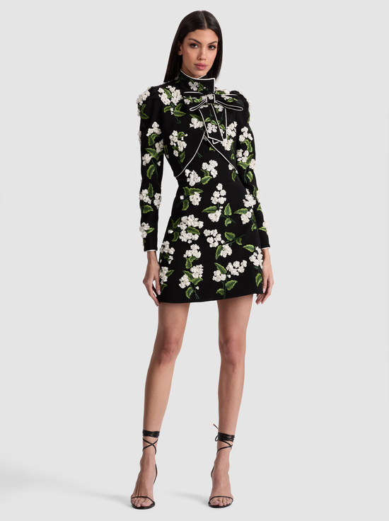 BLACK/OFF WHITE-ADDISON BOW JACKET