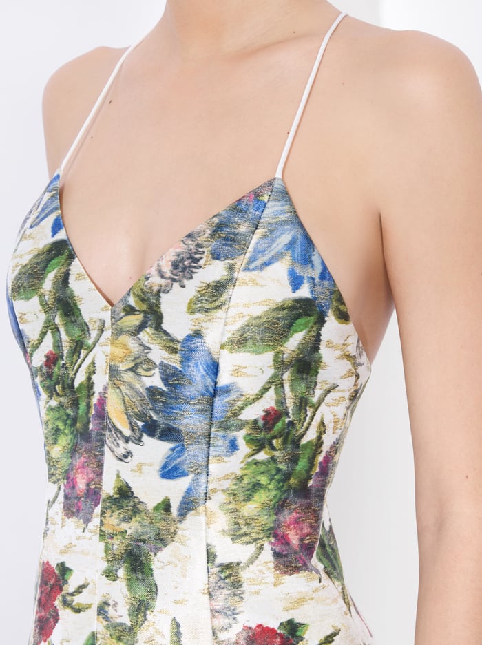 TAYLA MINI DRESS - OFF WHITE MULTI image 3 - Alice And Olivia