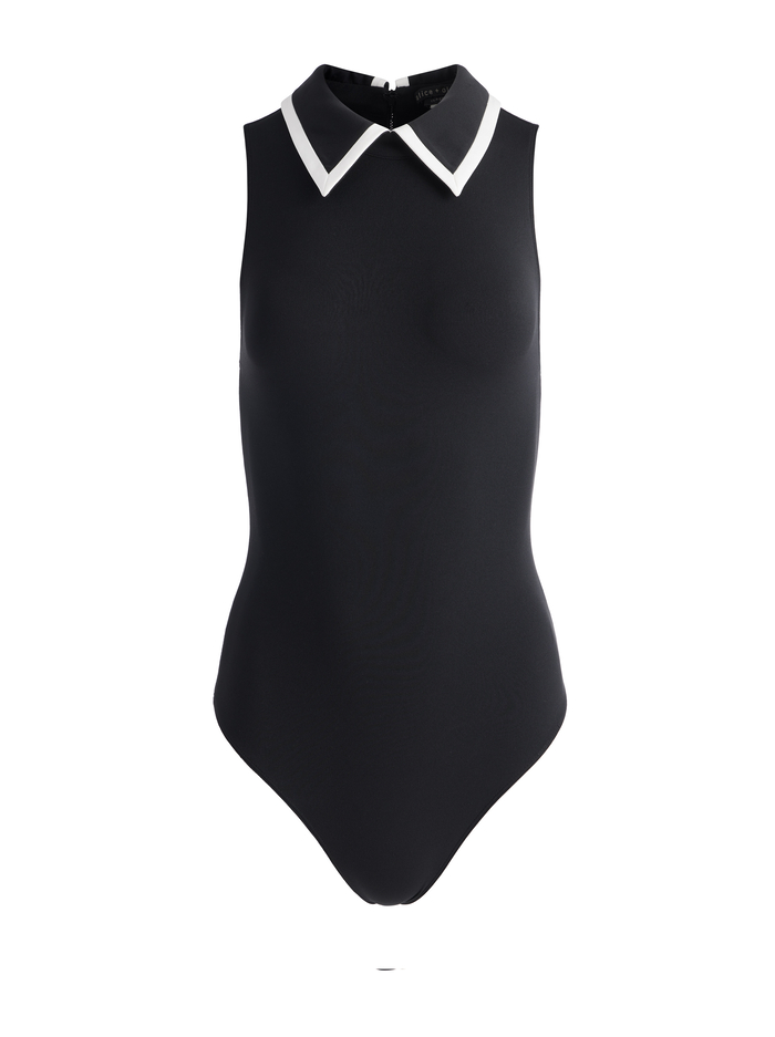 ROTHY BODYSUIT - BLACK/OFF WHITE image 5 - Alice And Olivia