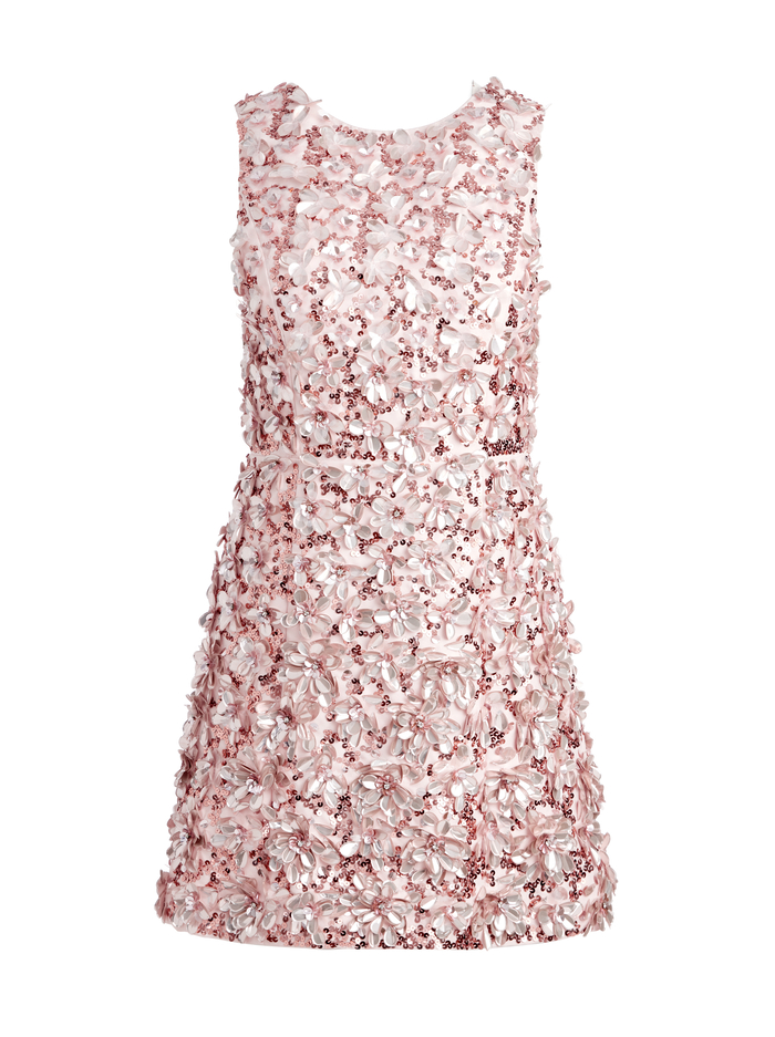 LINDSEY EMBELLISHED MINI GOWN - BLUSH/ROSE GOLD image 4 - Alice And Olivia