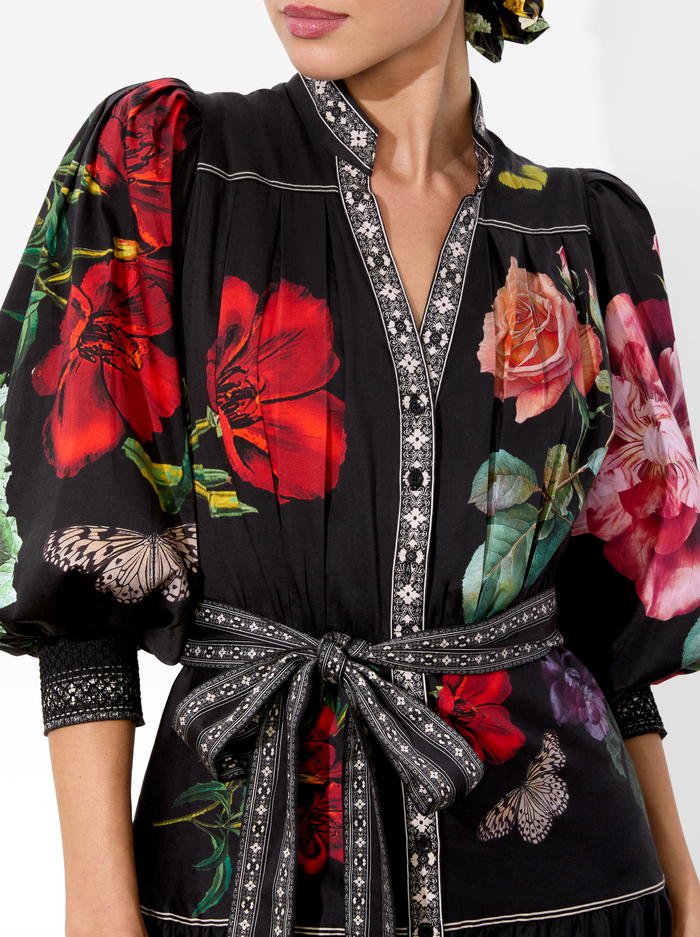 CORA MAXI SHIRT DRESS - IN THE WIND FLORAL image 1 - Alice And Olivia