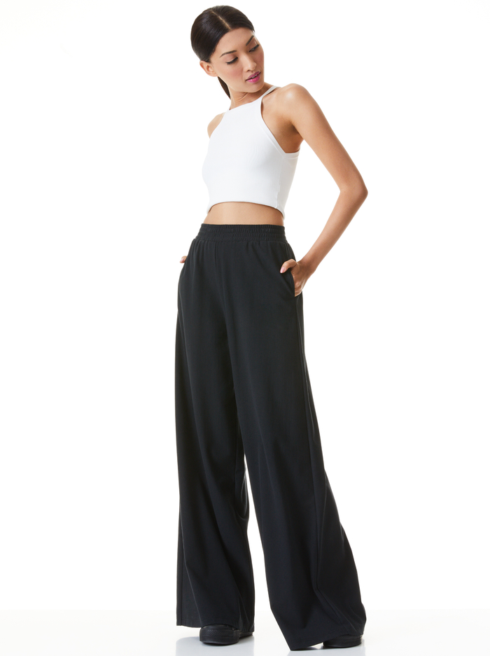 KENLEY PALAZZO PANT - BLACK image 2 - ALICE + OLIVIA