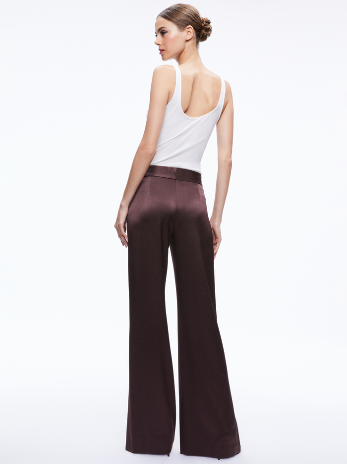 JC WIDE LEG SIDE SLIT PANT - TOFFEE image 1 - Alice And Olivia