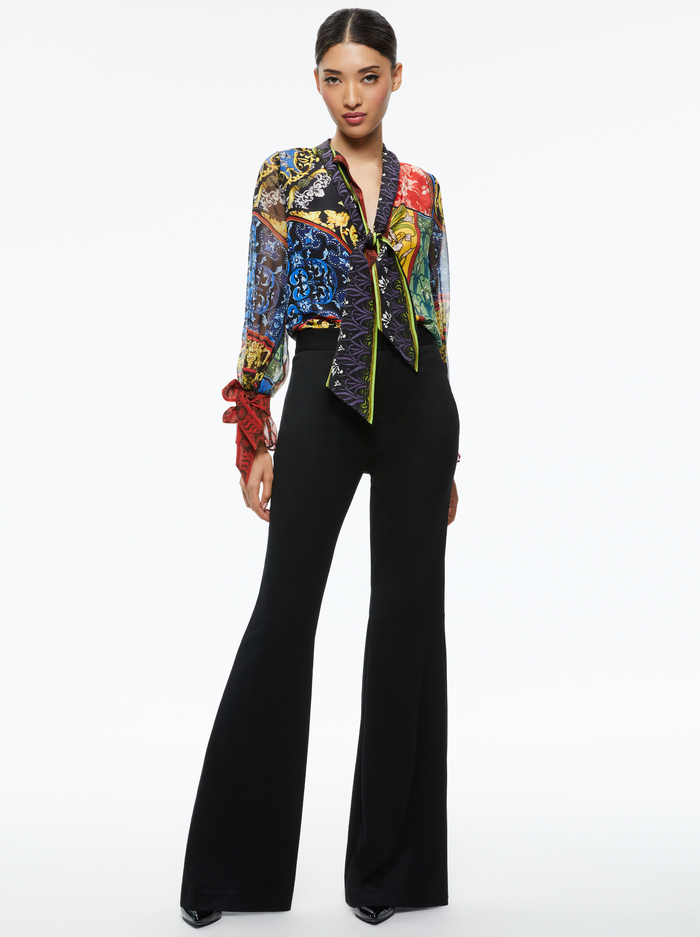 LLOYD TIE NECK BLOUSE - AFTER SUNSET image 2 - Alice And Olivia