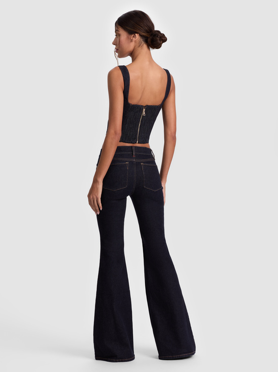 DARK RINSE-AVA SWEETHEART DENIM BUSTIER