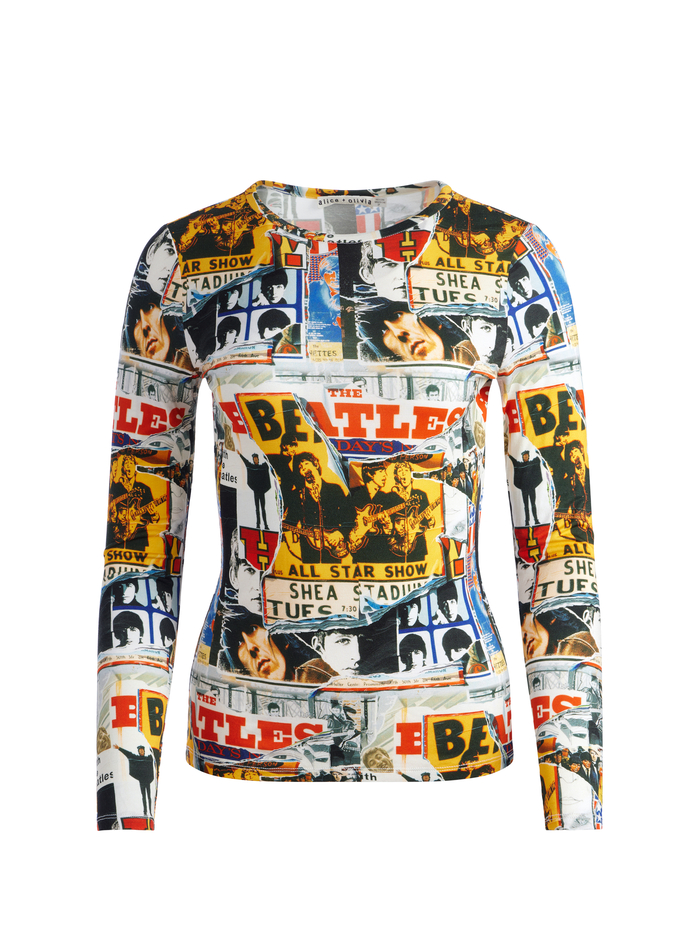 A+O X THE BEATLES DELAINA TOP - ALL STAR SHOW image 5 - Alice And Olivia