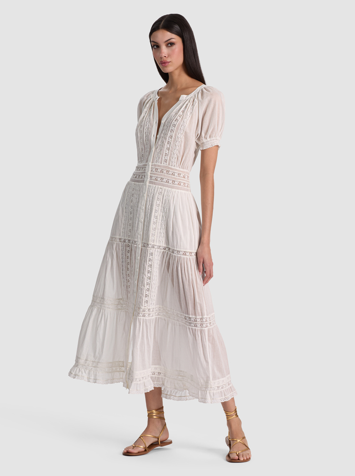KATHRYN MIDI SHIRT DRESS - OFF WHITE image 4 - ALICE + OLIVIA