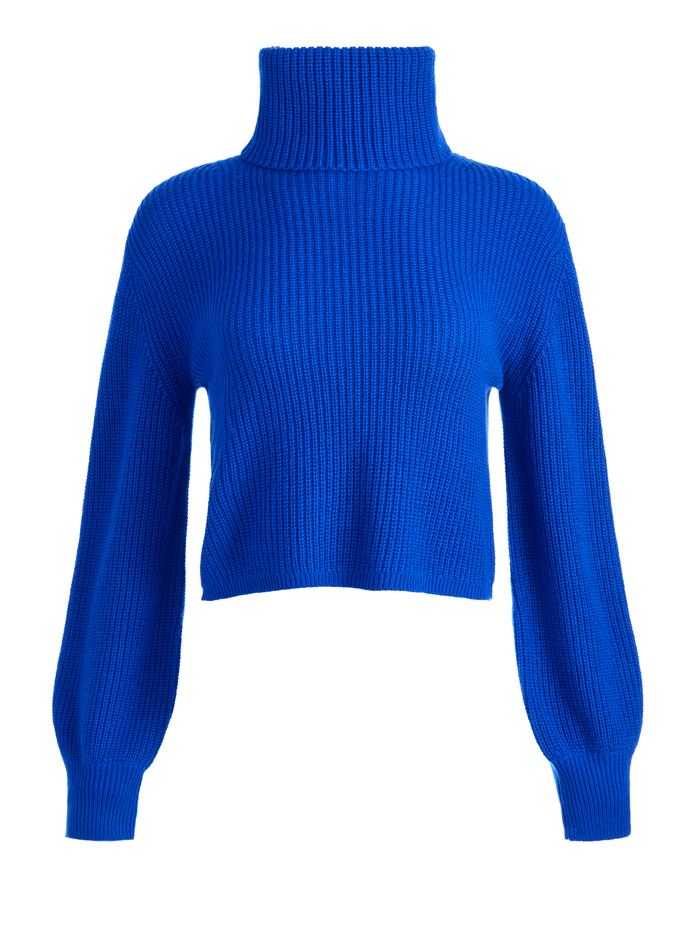 CARLYNN RIBBED CROPPED TURTLENECK - ROYALTY image 5 - ALICE + OLIVIA