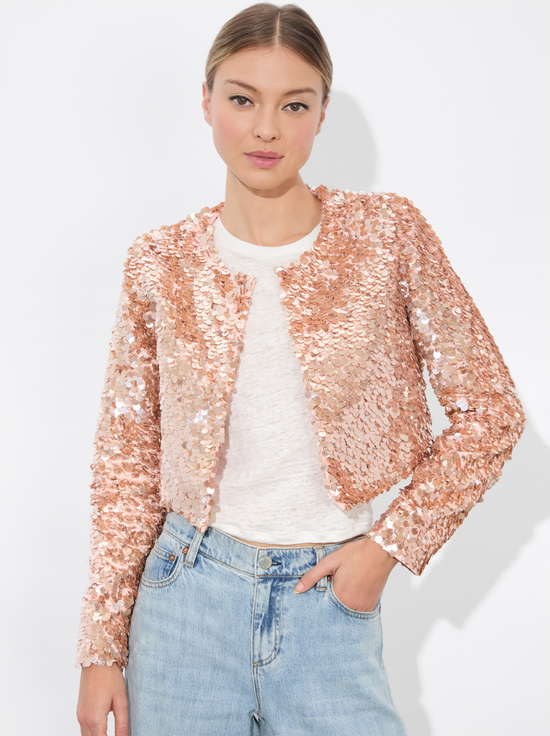 Kidman Jacket In Pearl Blush | Alice + Olivia