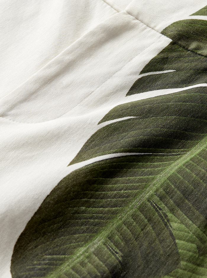 JUNGLE PALM OFF WHITE-DYLAN LINEN PANT