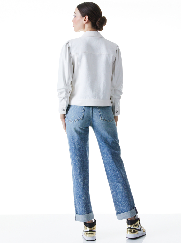 RENEE VEGAN LEATHER JACKET - VINTAGE SUGAR image 1 - Alice And Olivia