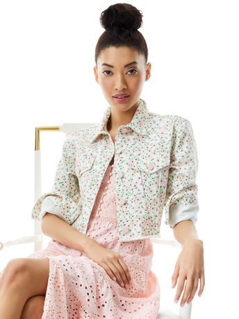 MONTEREY DITSY SOFT WHITE-CHLOE FLORAL CROPPED JACKET-