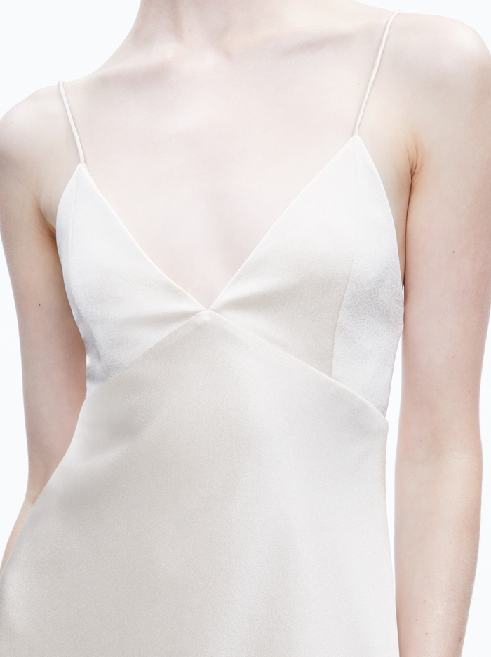 JULIETTA MINI SLIP DRESS - CHAMPAGNE image 3 - Alice And Olivia