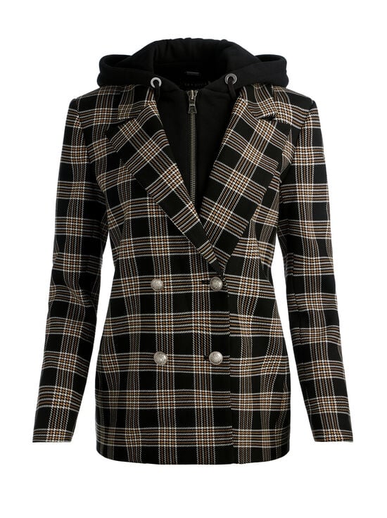 BLACK/MULTI-JORDAN BLAZER WITH REMOVABLE HOODIE
