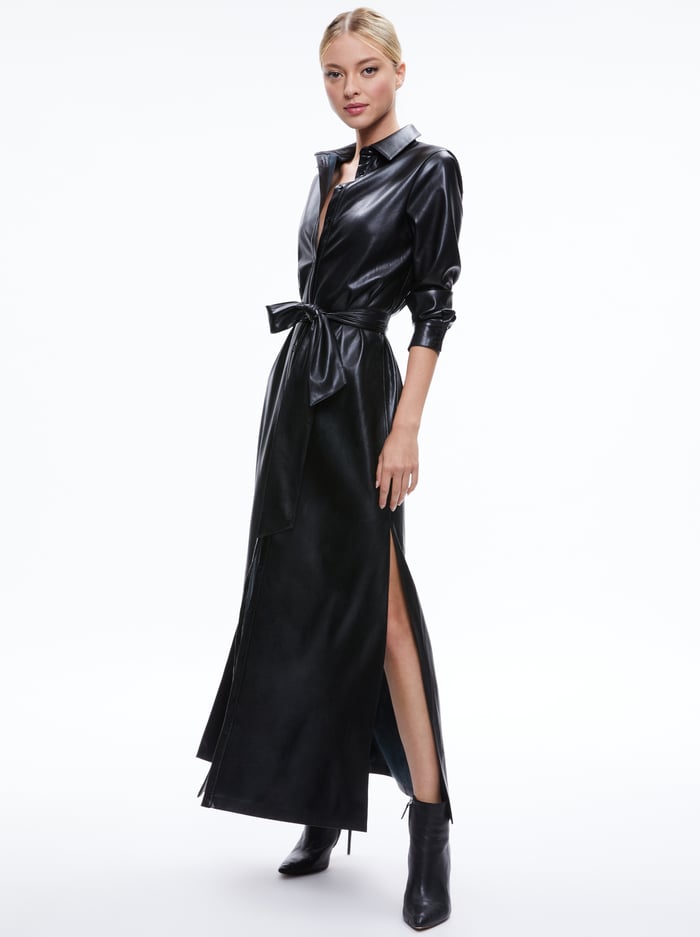CHASSIDY VEGAN DRESS - BLACK image 2 - Alice And Olivia