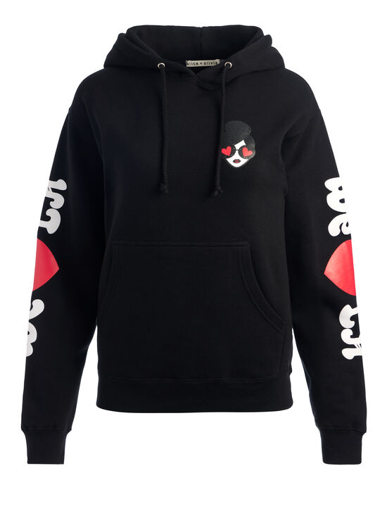 BLACK-WE HEART LA HOODIE