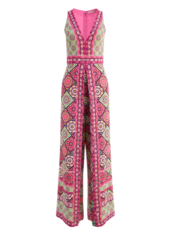 AUDRIE PLEATED JUMPSUIT - FAR OUT image 5 - Alice And Olivia