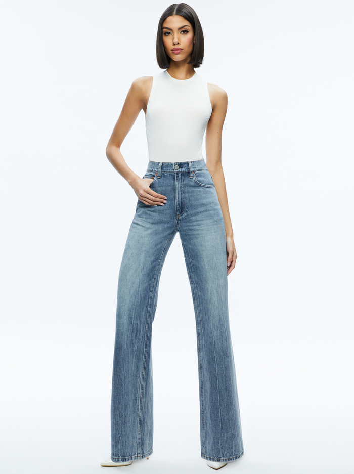 TONITA RIBBED TANK - SOFT WHITE image 4 - Alice And Olivia