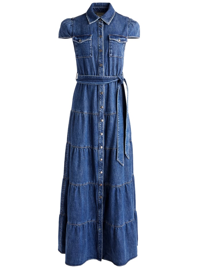MIRANDA MAXI DENIM DRESS - LOLA BLUE image 5 - Alice And Olivia