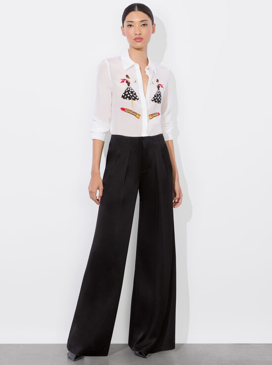 I AM WOMAN OFF WHITE-WILLA SILK BLOUSE