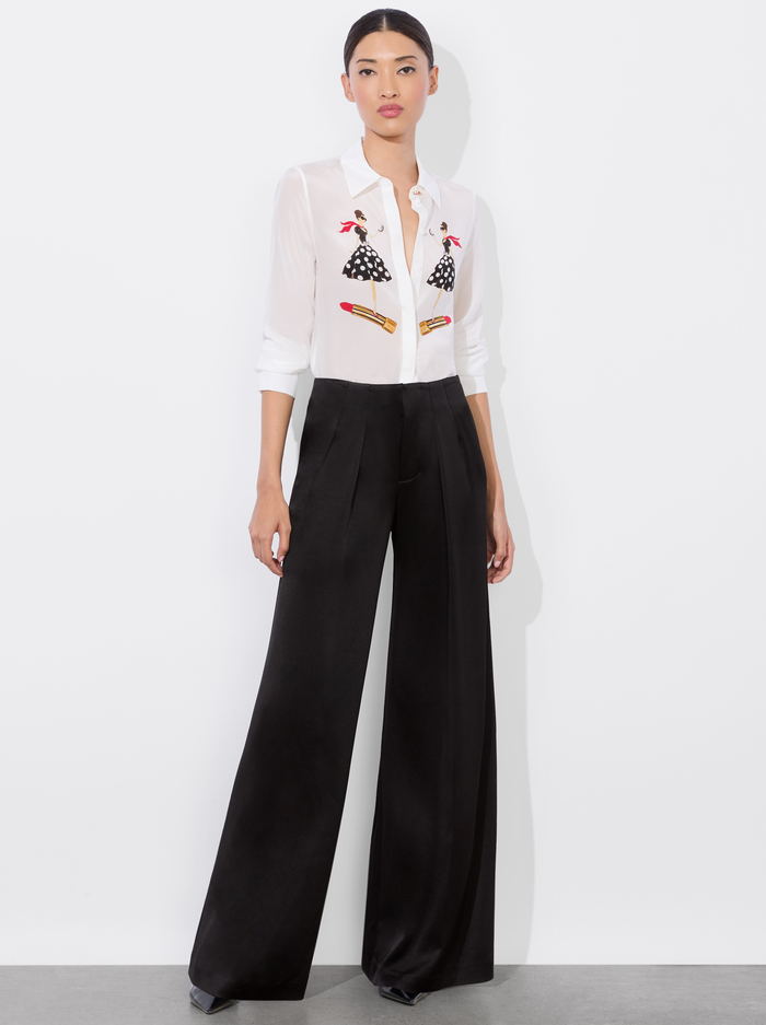WILLA SILK BLOUSE - I AM WOMAN OFF WHITE image 4 - Alice And Olivia