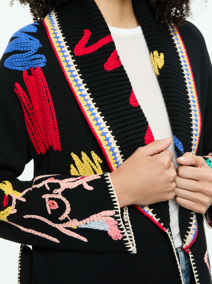 A+O X TOM WESSELMANN ASTRID CARDIGAN - NATURAL BEAUTY image 3 - Alice And Olivia