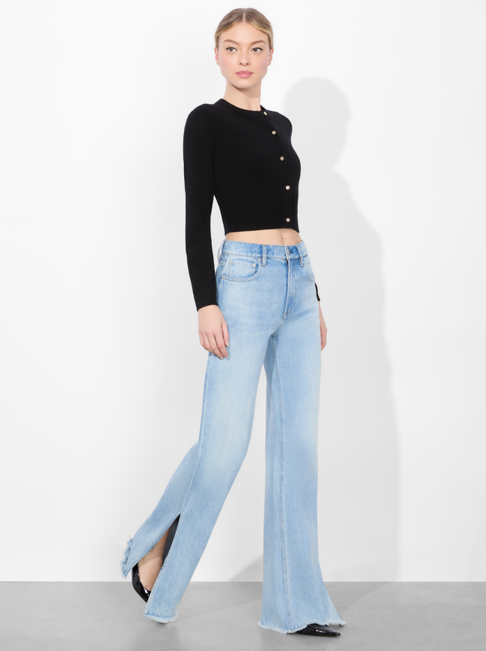 DOLLIE CASHMERE CARDIGAN - BLACK image 4 - Alice And Olivia