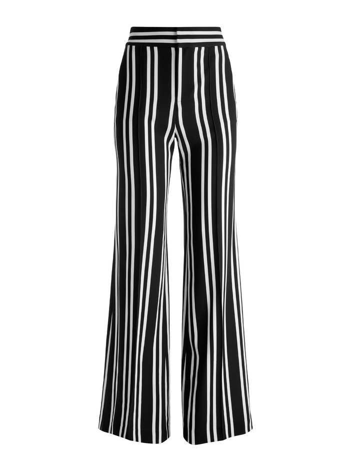 DYLAN PANT - PADDLEBOARD STRIPE BLACK/ECRU image 5 - Alice And Olivia